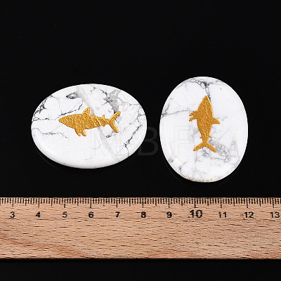 Natural Howlite Cabochons G-T143-28N-1