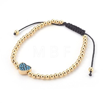 Nylon Thread Braided Bead Bracelets BJEW-JB04013-M-1