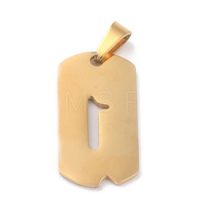 Ion Plating(IP) 304 Stainless Steel Pendants STAS-O127-D01-1