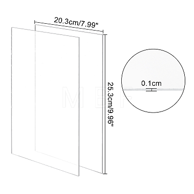 Transparent Acrylic for Picture Frame TACR-WH0006-04B-1