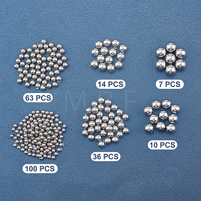 304 Stainless Steel Beads STAS-UN0021-08P-1