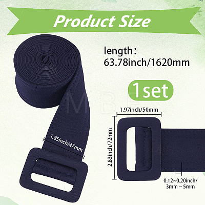 1Pc Cloth Waist Belts with Alloy Buckles for Coat AJEW-GF0015-07B-1