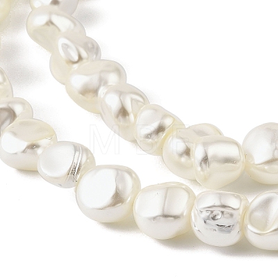 Electroplated Shell Pearl Beads Strands BSHE-M036-02A-1