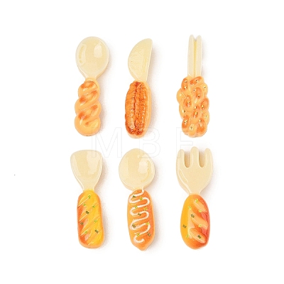 Dining Tool Theme Opaque Resin Cabochons CRES-M037-11-1