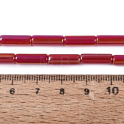 Electroplate Imitation Jade Glass Beads Strands EGLA-Q132-02A-A03-1