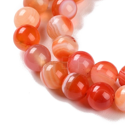 Natural Striped Agate/Banded Agate Beads Strands G-Z060-A01-B19-1