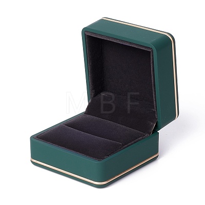 Square Plastic Jewelry Ring Boxes OBOX-F005-03B-1