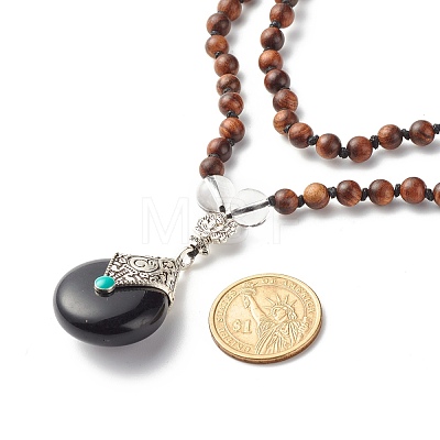 108 Mala Prayer Beads Necklace NJEW-JN03775-1