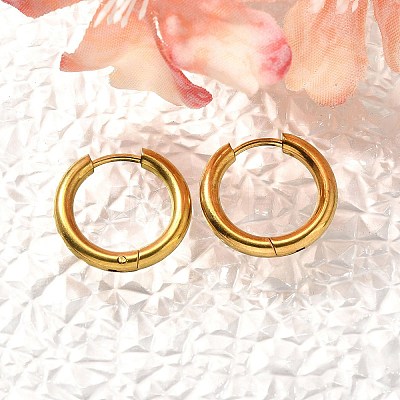 304 Stainless Steel Hoop Earrings for Women EJEW-M068-15H-G-1