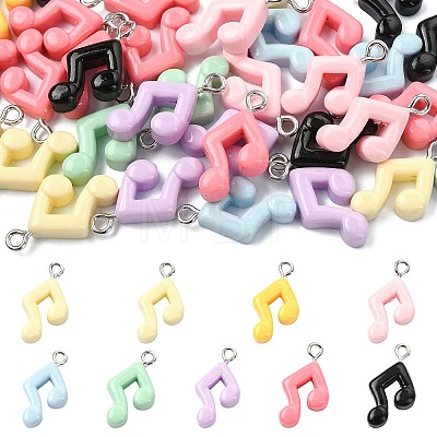 40Pcs Opaque Resin Pendants RESI-CJ0005-30-1