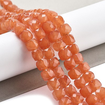 Natural Quartz Imitation Orange Aventurine Beads Strands G-C179-B16-01-1