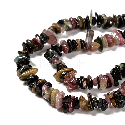 Natural Tourmaline Chips Beads Strands X-F082-1