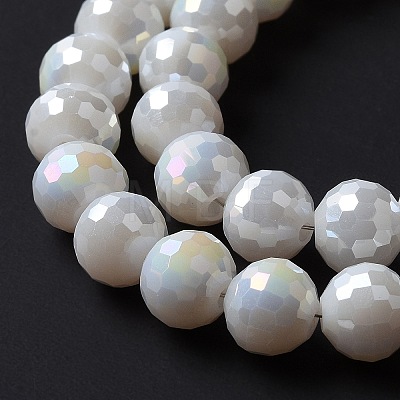 Electroplate Glass Beads Strands X-GLAA-E036-13E-1