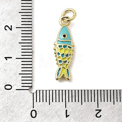 Brass Enamel Pendants X1-KK-A266-39G-04-1