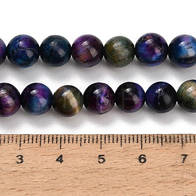 Natural Tiger Eye Beads Strands G-B133-A02-8mm-09-1