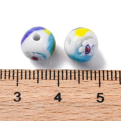 Handmade Millefiori Lampwork Beads LAMP-R003-02A-06-1