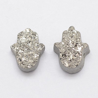 Hamsa Hand Druzy Crystal Beads G-F535-46-1