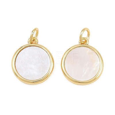 Brass with White Shell Pendants CU-CBA9482-04G-02-1