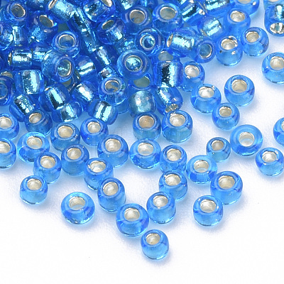 Silver Lined Glass Seed Beads SEED-Q025-1.5mm-C04-1