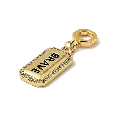 Brass Micro Pave Cubic Zirconia Pendants LS-KK-C111-02G-02-1