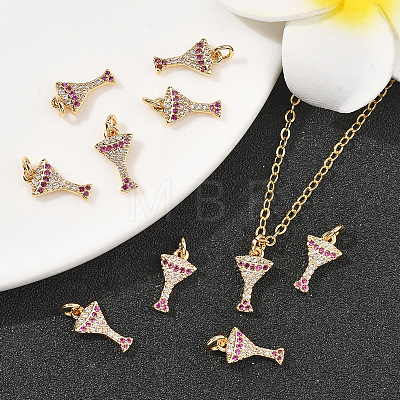 SHEGRACE Brass Micro Pave Cubic Zirconia Pendants XGRQ1U439-381G-1