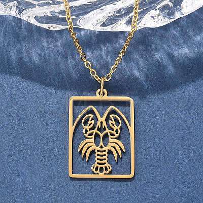 304 Stainless Steel Necklace LS-NJEW-D330-01G-04-1