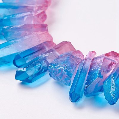 Natural Quartz Crystal Beads Strands G-E403-01C-1