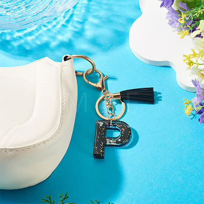 1Pc Resin Letter Keychains KEYC-TADJ0001-09P-1