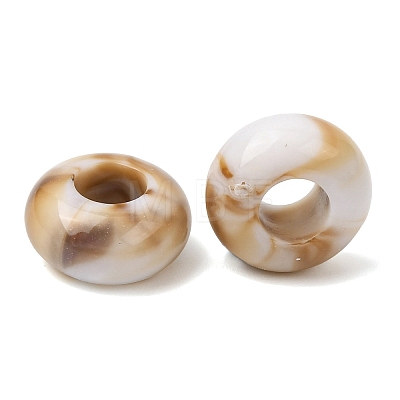 Two Tone Opaque Acrylic Imitation Gemstone European Beads SACR-K005-04B-1