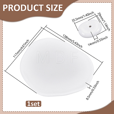 1Pc Oval Ceramic Incense Burner Holder AJEW-ME0003-93B-1