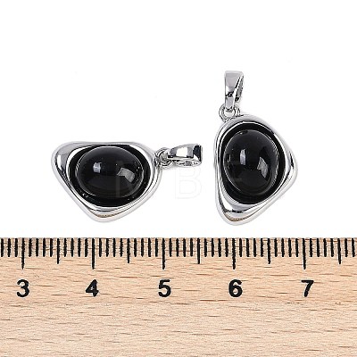 Black Glass Pendants KK-U043-52P-04-1