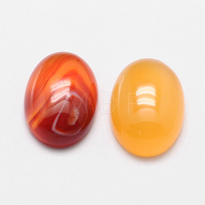 Oval Natural Carnelian Cabochons G-K020-40x30mm-05-1