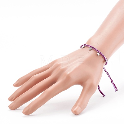 Adjustable Nylon Thread Braided Bead Bracelets BJEW-JB06058-05-1
