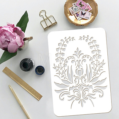 Plastic Drawing Painting Stencils Templates DIY-WH0396-688-1