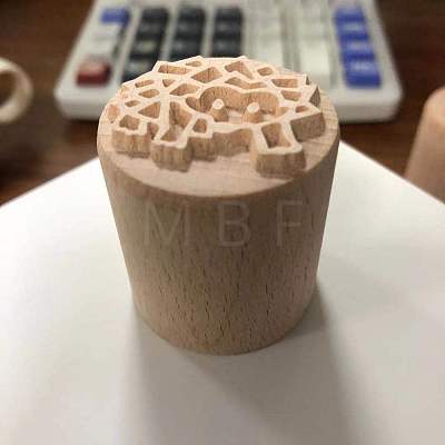 Wood Wax Seal Stamp AJEW-WH0122-004-1