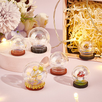  6 Sets 6 Styles Iridescent Glass Dome Cover DJEW-NB0001-36-1