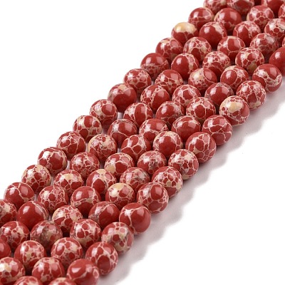 Synthetic Imperial Jasper Beads Strands G-E568-01A-04-1