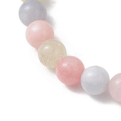 Dyed & Heated Natural Quartz Beads Stretch Bracelets for Women BJEW-JB13167-1