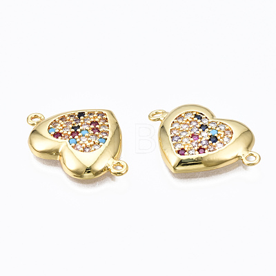 Brass Micro Pave Colorful Cubic Zirconia Links Connectors ZIRC-N039-115-NF-1