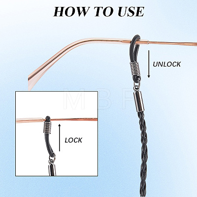 3Pcs 3 Colors PU Leather Eyeglass Chains AJEW-CL0005-86-1