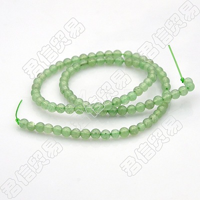 Natural Green Aventurine Round Beads Strands G-N0120-13-8mm-1