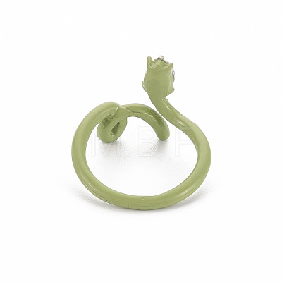 Spray Painted Alloy Cuff Rings RJEW-Q163-007-RS-1