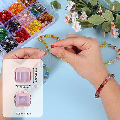 2 Bags Imitation Artificial Crystal Glass Beads GLAA-SZ0001-95B-09-1