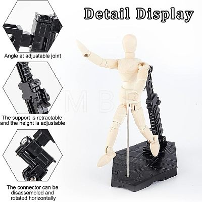 Plastic Assembled Action Figure Display Holders ODIS-WH0248-148-1