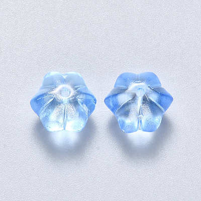 Transparent Spray Painted Glass Beads GLAA-S190-005A-02-1