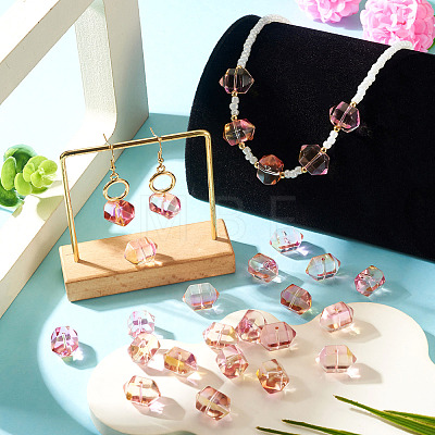 30Pcs Transparent Handmade Lampwork Beads LAMP-TADJ0001-12B-1