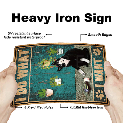 Vintage Metal Tin Sign AJEW-WH0189-160-1