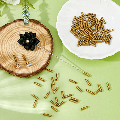 120Pcs Brass & Silicone Brooch Pin Backs KK-FH0008-42-1
