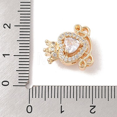 Golden Brass Micro Pave Cubic Zirconia Beads KK-B100-036G-01-1