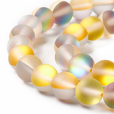Synthetic Moonstone Beads Strands G-E573-01B-18-1